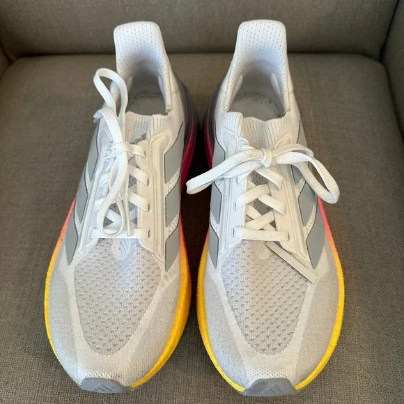 Adidas Ultraboost Light 5X Cloud White Halo Silver Lucid Pink Womens 7 NO INSOLE